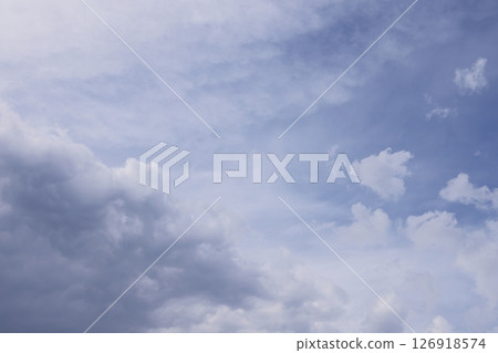 blue sky and white clouds. .blue back ground. Freshness of the new day. Bright blue background. blue sky and white clouds. .blue back ground. Freshness of the new day. Bright blue background. 126918574