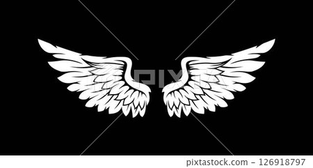editable wings vector, wings angle, black and white, hawk wings, eagle wings, bird, feather, isolated background, wing set for t-shirt elements, coloring page vector editable wings vector, wings angle, black and white, hawk wings, eagle wings, bird, feather, isolated background, wing set for t-shirt elements, coloring page vector 126918797