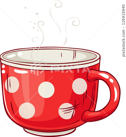 Cup of Tea Colored Illustration Cup of Tea Colored Illustration 126918940