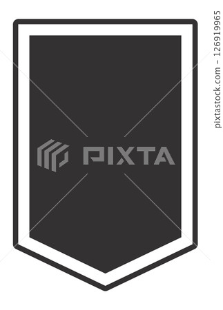 Minimalist vector illustration of a simple blank vertical shield with a white border, representing concepts of protection, security, and defense Minimalist vector illustration of a simple blank vertical shield with a white border, representing concepts of protection, security, and defense 126919965