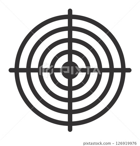 Target icon represents focus, accuracy, precision, goal, objective, challenge, symbol, aiming for success, hitting the mark, achieving a goal, and aiming for the center 126919976