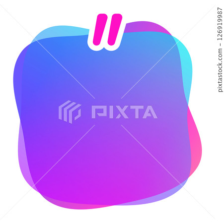 Gradient quote box featuring rounded corners and dual vertical pink lines, inviting inspiring text and messages. Perfect for modern designs in vibrant colors and smooth, flowing shapes 126919987