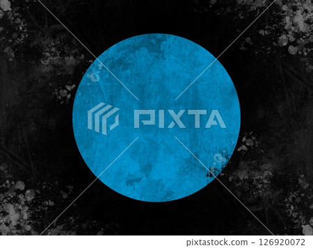 A black background with a blue smudged central circle and splashes A black background with a blue smudged central circle and splashes 126920072