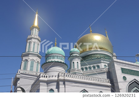 Moscow Cathedral Mosque, Russia -the main mosque in Moscow, new landmark. 126920231