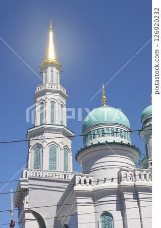 Moscow Cathedral Mosque, Russia -the main mosque in Moscow, new landmark. 126920232