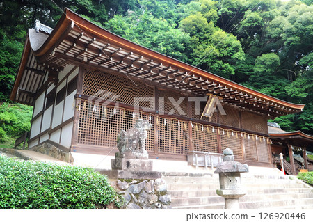The main hall of Ujikami Shrine in Kyoto 126920446