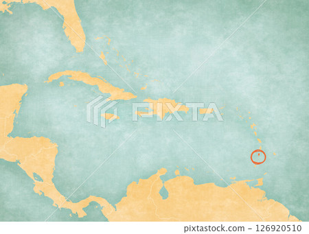 Map of Caribbean islands - Saint Vincent and the Grenadines 126920510