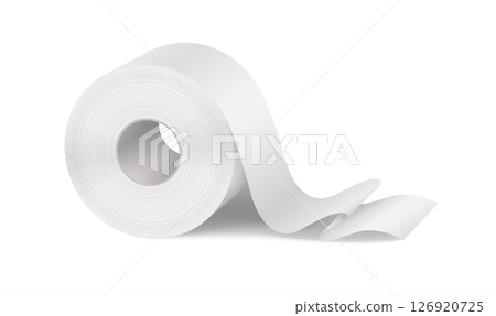 Toilet Paper Roll on White Background Toilet Paper Roll on White Background 126920725