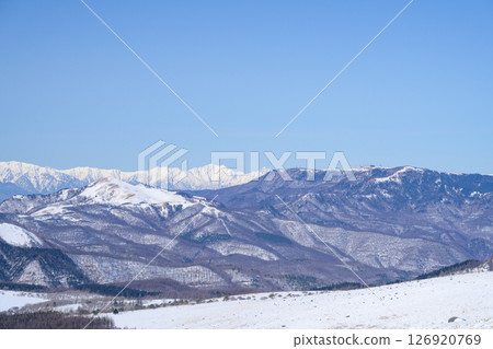 [長野縣] 從車山眺望美原和北阿爾卑斯山 126920769