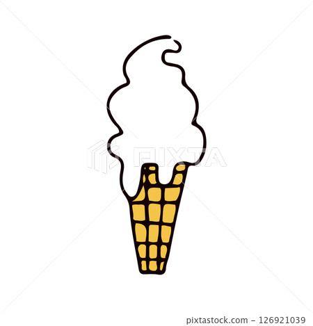 Soft serve ice cream illustration material 126921039