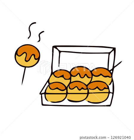 Illustration material of takoyaki Illustration material of takoyaki 126921040