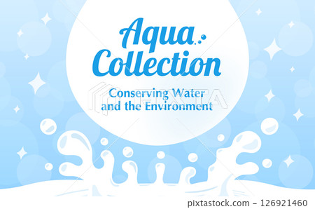 A drop of water, water crown and water frame background at the moment when the essence falls_Aqua, moisture, lotion, etc. 126921460