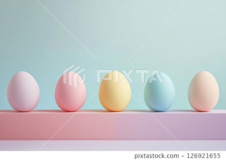 Colorful painted easter eggs 126921655