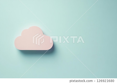 Modern icon of cloud storage on green background 126921680