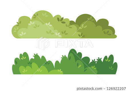 Various Green Bushes and Shrubs Vector 126922207