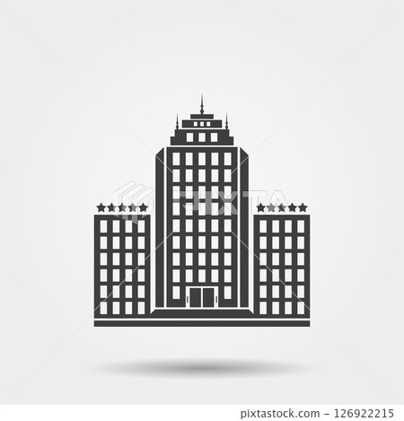 Five star hotel silhouette icon Five star hotel silhouette icon 126922215