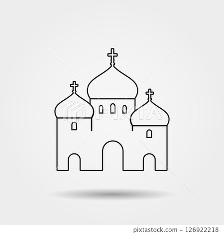 Christian church silhouette 126922218