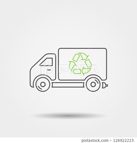 Recycle truck icon 126922223