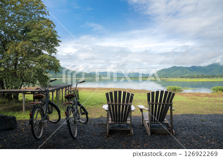 The landscape of Lam Taphoen reservoir at morning The landscape of Lam Taphoen reservoir at morning 126922269