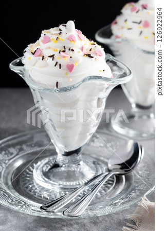 Whipped Cream Delight with Sprinkles 126922964