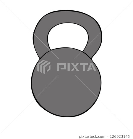 Vector hand drawn sketch doodle colored weigh Vector hand drawn sketch doodle colored weigh 126923145