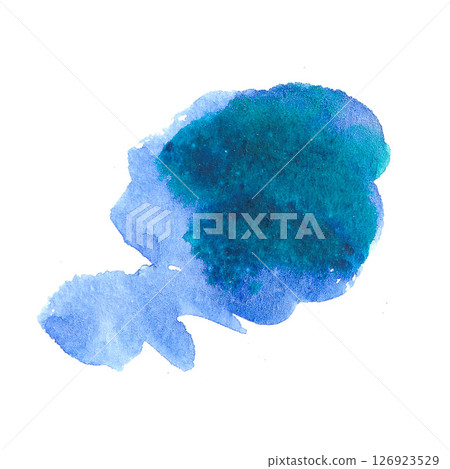 Vibrant blue-green watercolor stain with forest tones and soft diffusion, ideal for botanical themes, deep sea concepts, or natural art compositions Vibrant blue-green watercolor stain with forest tones and soft diffusion, ideal for botanical themes, deep sea concepts, or natural art compositions 126923529