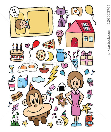 cartoon, birthday, food 126923765