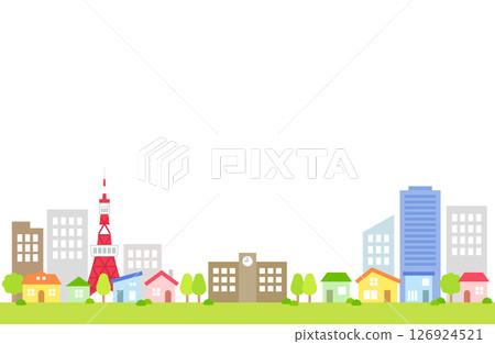 城市背景材料插圖 城市背景材料插圖 126924521