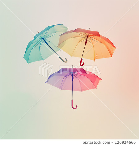 AI-generated image of a stylish floating umbrella 126924666