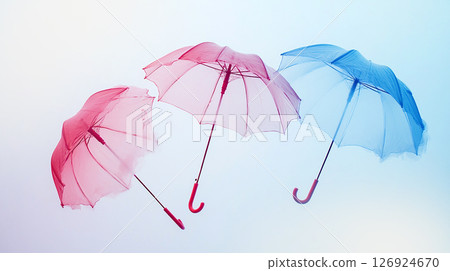 AI-generated image of a stylish floating umbrella AI-generated image of a stylish floating umbrella 126924670