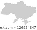 Map of Ukraine isolated on white 126924847
