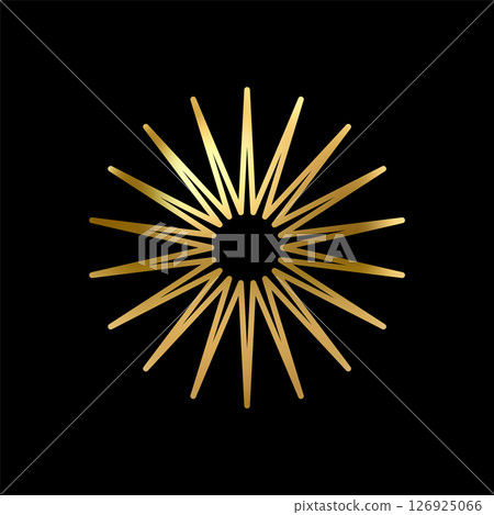 Outline Gold Star icon. Holiday stars line art Outline Gold Star icon. Holiday stars line art 126925066