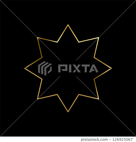 Outline Gold Star icon. Holiday stars line art 126925067