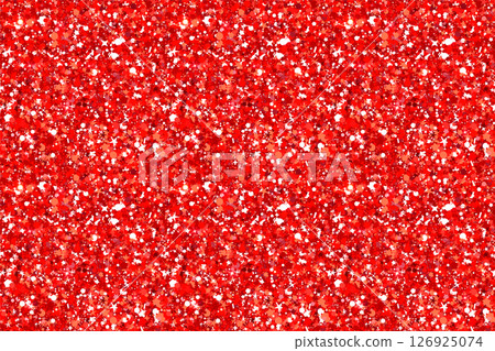 Seamless Red Glitter Background with Sparkles and Shine. 126925074
