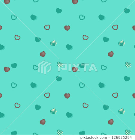 Retro pop heart mark background - chocolate mint Retro pop heart mark background - chocolate mint 126925294