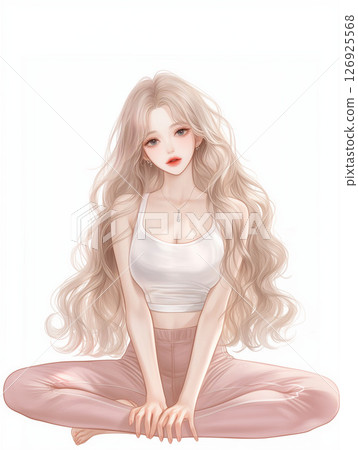 運動女人插畫 運動女人插畫 126925568