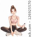 運動女人插畫 126925570