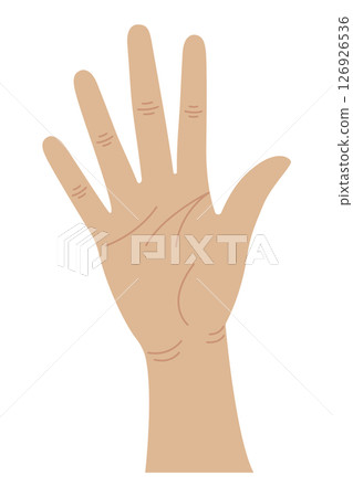 Hand gestures. Counting fingers. Five fingers. Vector illustration Hand gestures. Counting fingers. Five fingers. Vector illustration 126926536