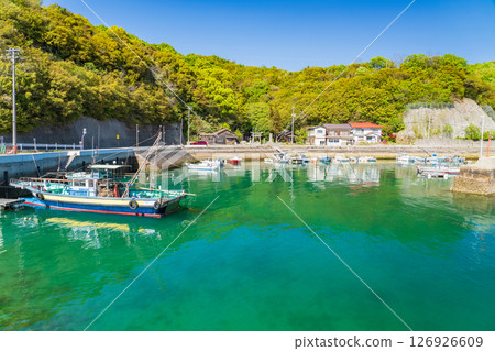 愛媛縣：眺望來島海峽大橋的海岸線 126926609