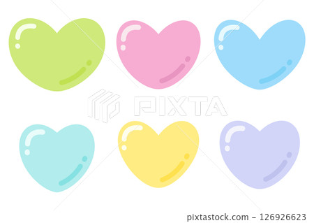 Collection of simple colorful hearts. Vector illustration Collection of simple colorful hearts. Vector illustration 126926623