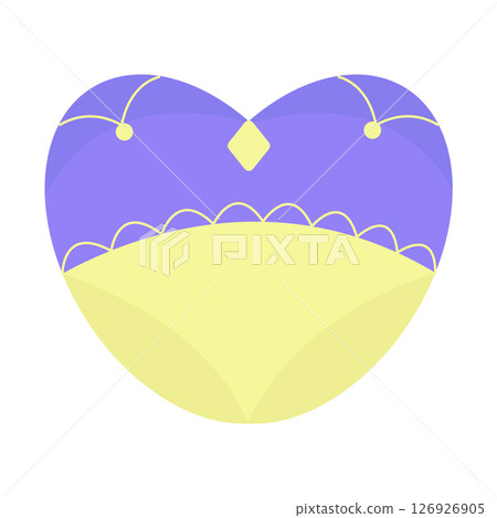 Blue-yellow heart, illustration in Ukrainian style Blue-yellow heart, illustration in Ukrainian style 126926905