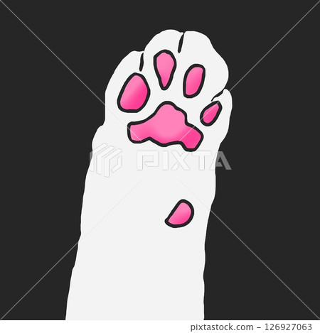 Simple cat paw illustration 126927063