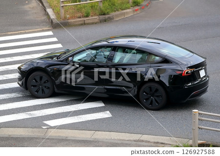 Image of an American-made electric car Image of an American-made electric car 126927588