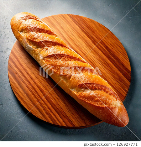 細長的法國麵包樣品 細長的法國麵包樣品 126927771