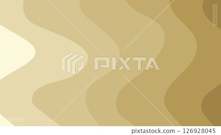 Elegant Brown Wave Background Design. Vector Illustration. 126928045