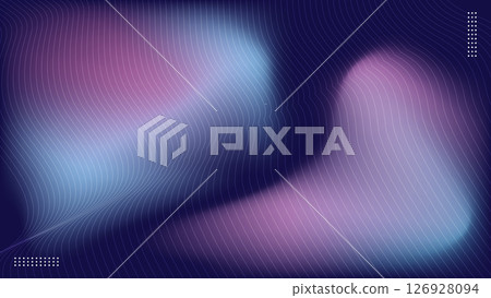 Abstract modern blue and pink fluid waves background illustration 126928094