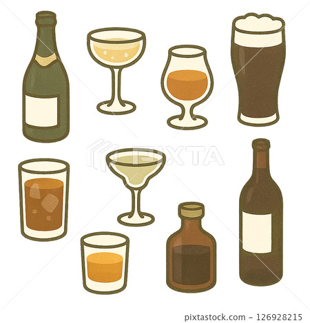 飲酒會和酒精插圖素材 126928215