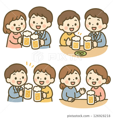 飲酒會和酒精插圖素材 126928218