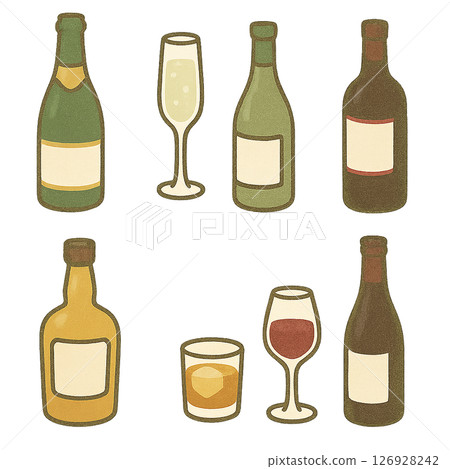 飲酒會、酒精插圖素材 飲酒會、酒精插圖素材 126928242