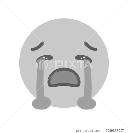 淚流滿面的哭臉表情符號，淚水像瀑布一樣流淌——悲傷、抽泣、震驚、感動、珍貴等情緒 126928271